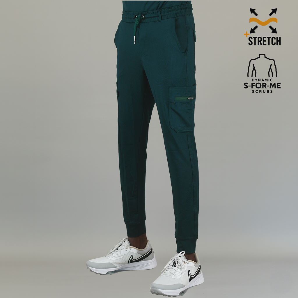 Jogger Quirurgico Hombre 901 Verde Botella Super Stretch