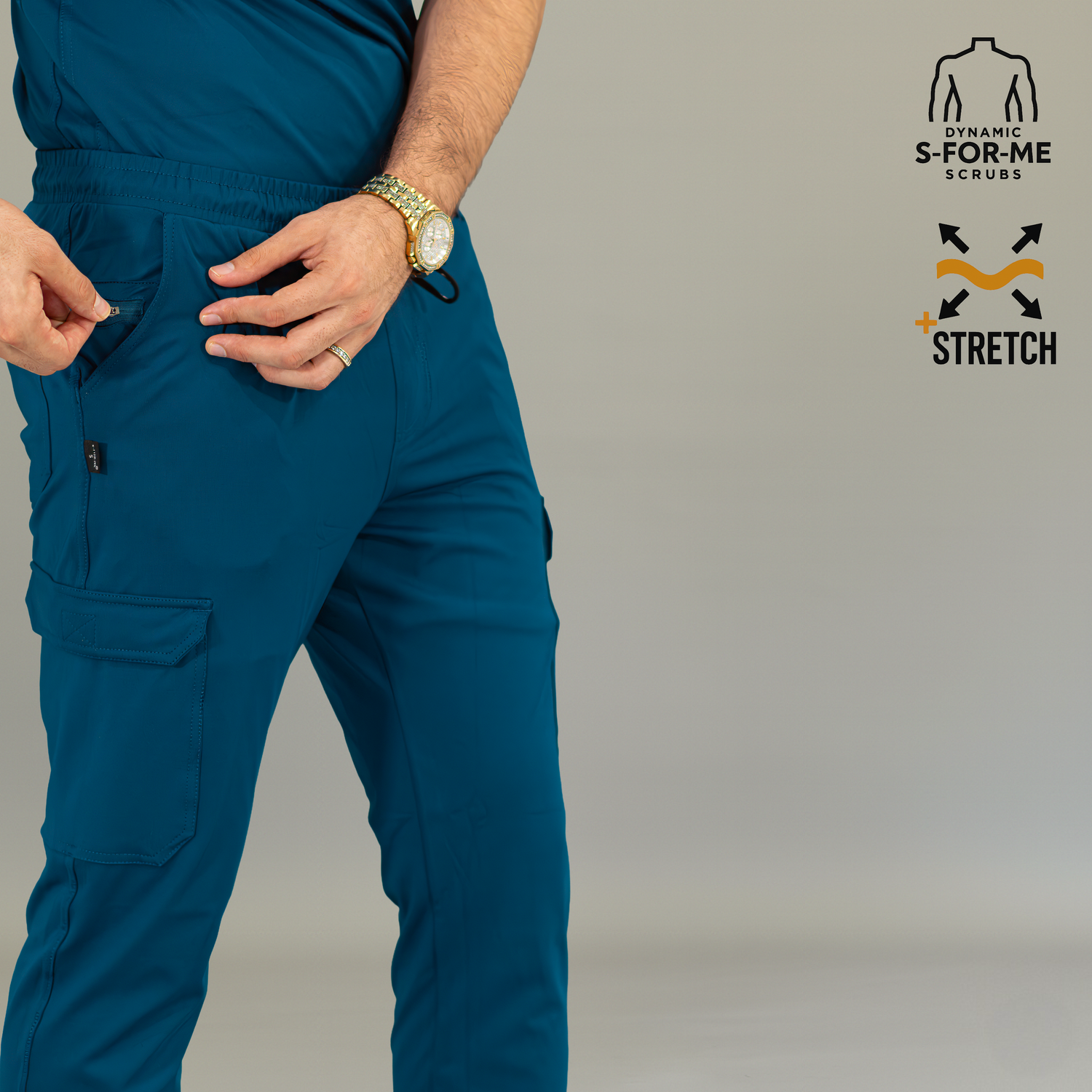 pijama quirúrgica azul caribe super stretch