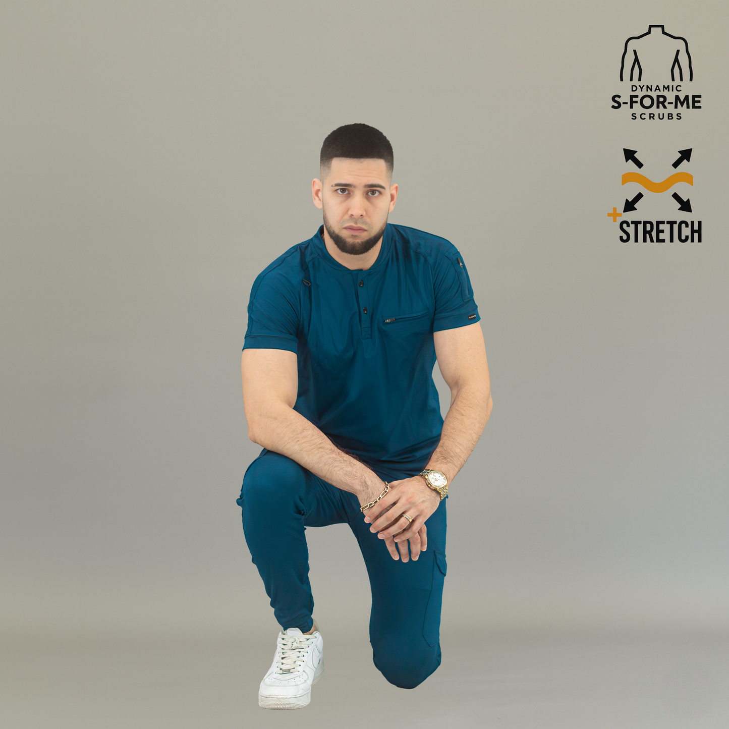 scrubs medicos para hombre color azul caribe
