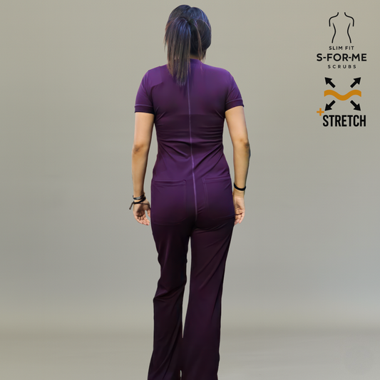 Jumpsuit Quirúrgico Mujer Estilo 945 Uva Super Stretch Manga Corta