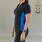 Filipina Médica para Mujer Modelo 930 Negro/Azul Rey Superstretch