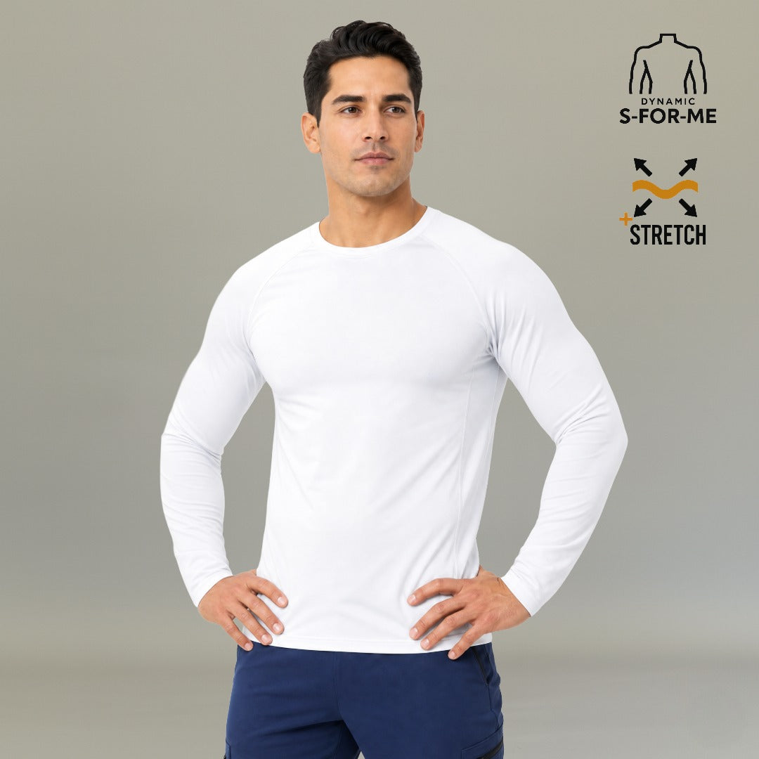 Camisa Under Scrub Hombre Manga Larga | Blanco (White) Super Stretch