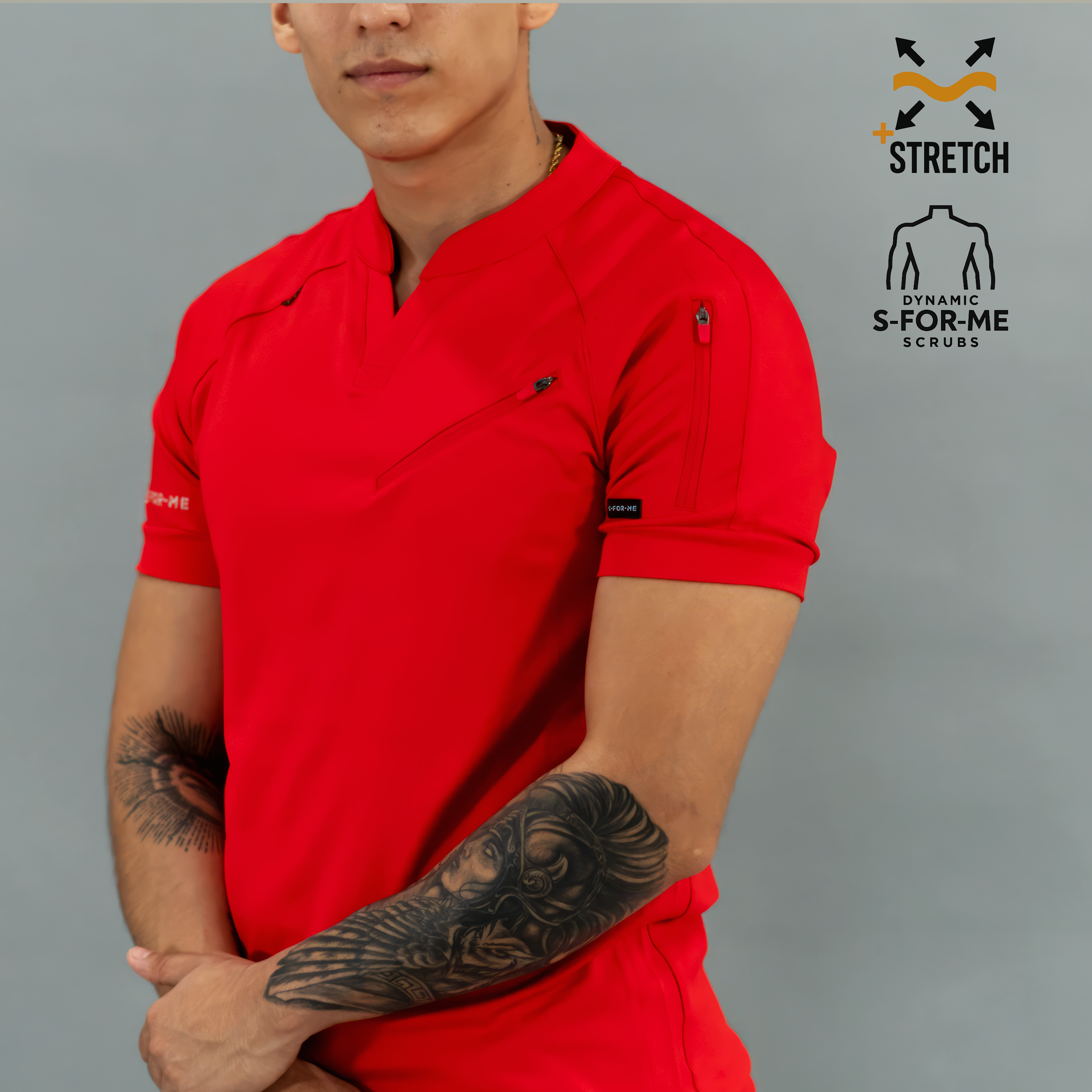 Filipina Quirúrgica Super Stretch Roja Hombre, Scrubs 905