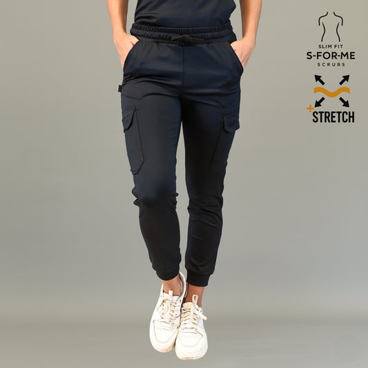 Jogger quirúrgico negro para mujer Estilo 910 Super Stretch vista principal