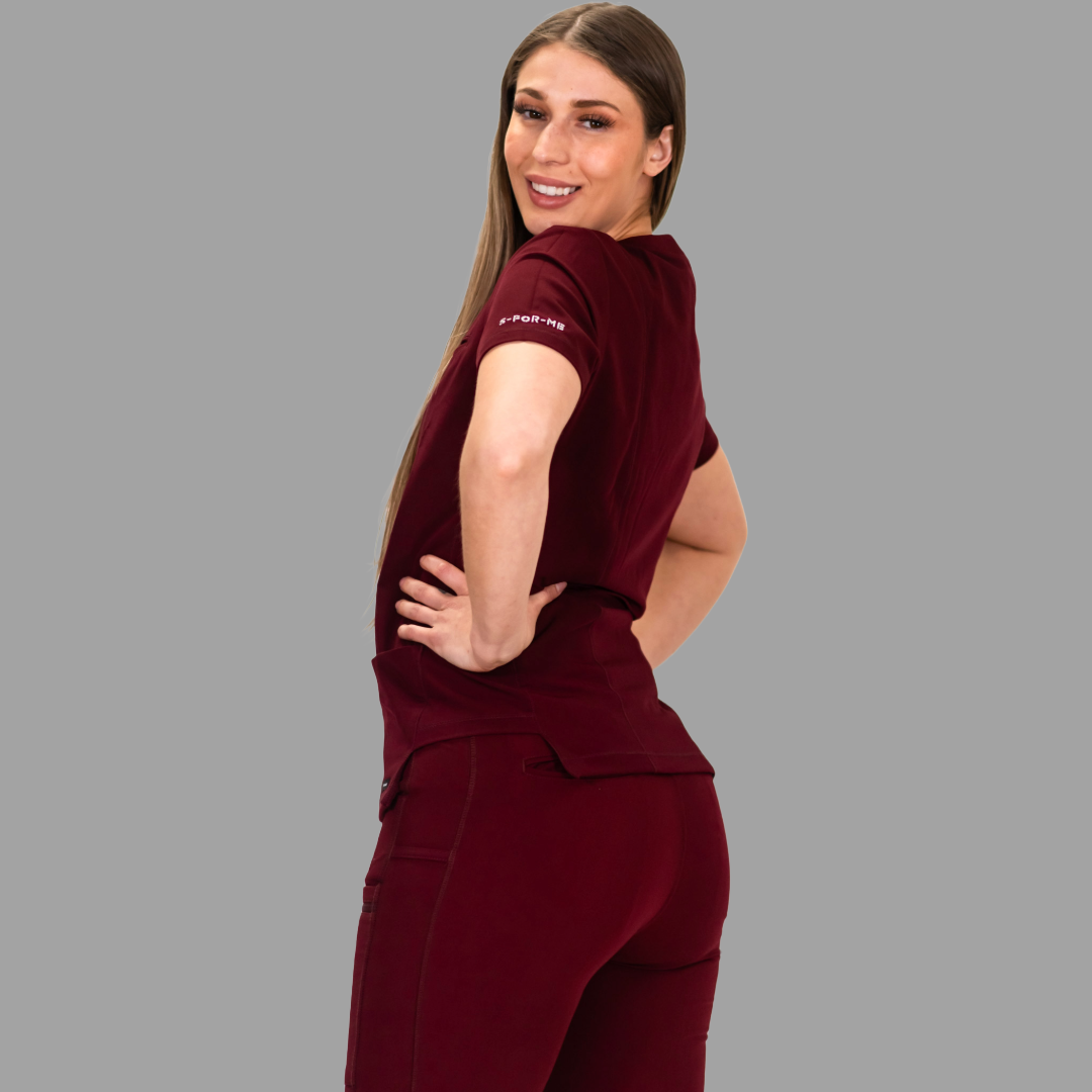 Filipina Quirúrgica Vino Mujer Antifluido, Scrubs 300