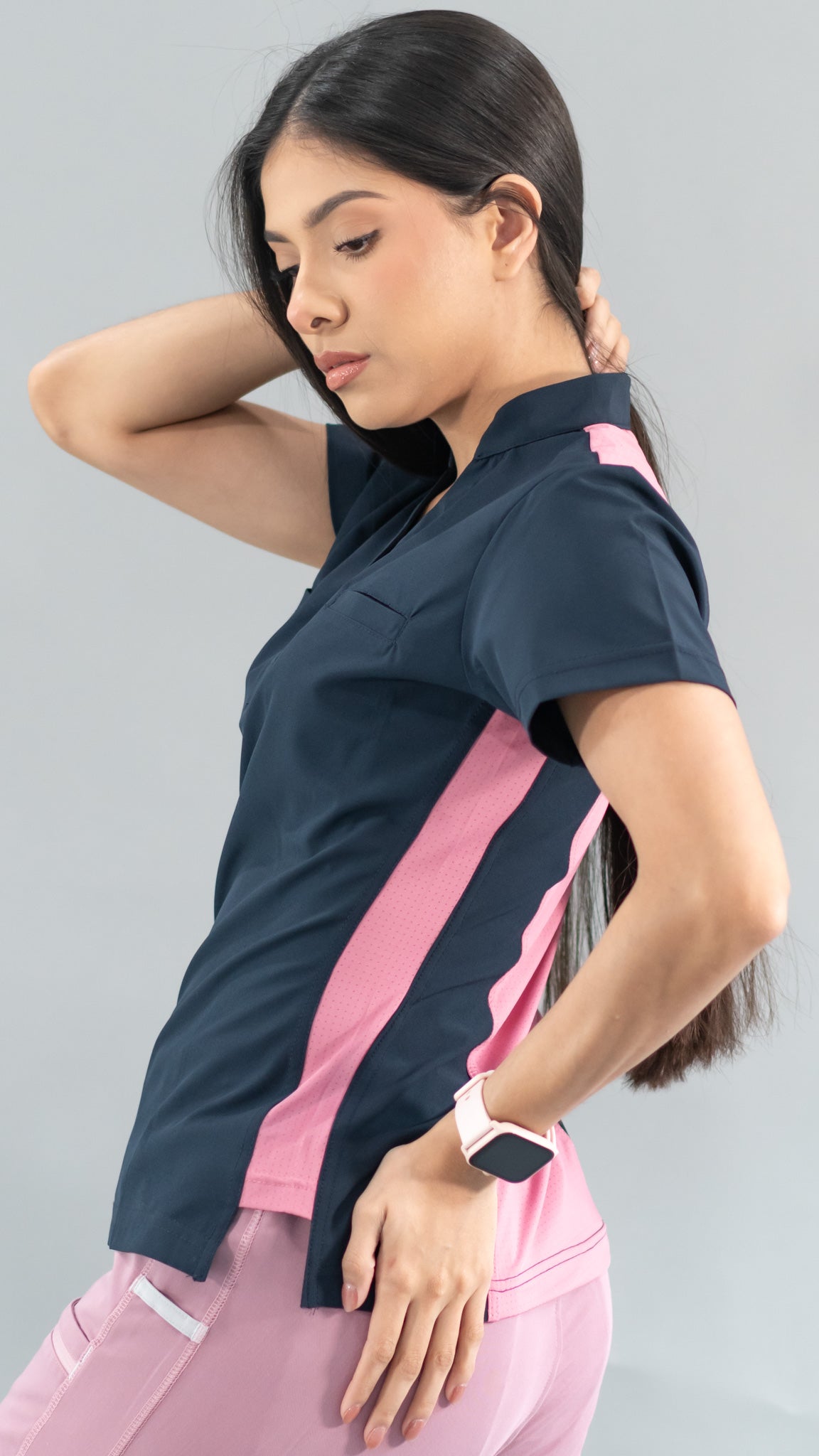 Filipina Quirúrgica Azul Mno./Palo de Rosa Mujer, Scrubs 520