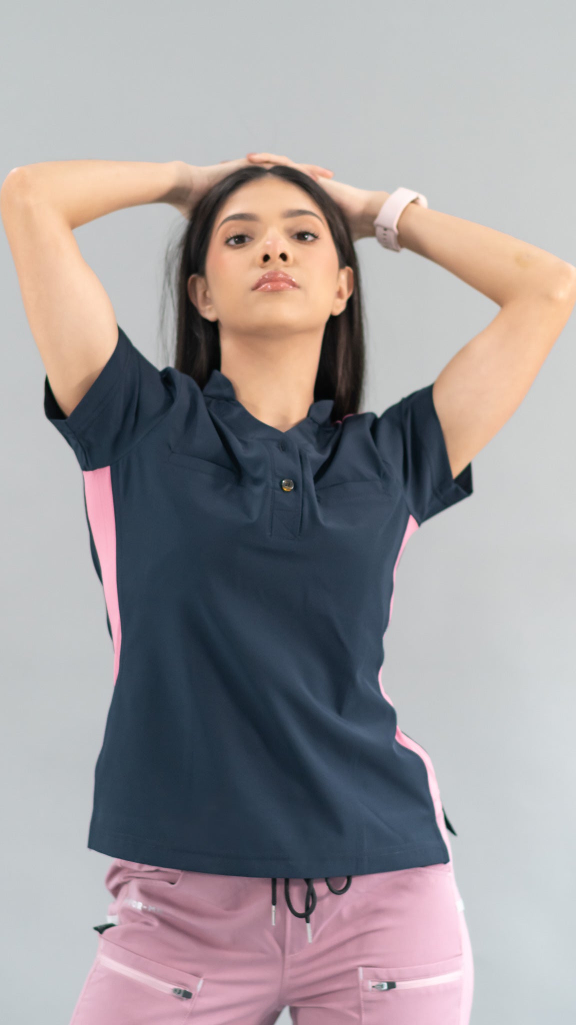 Filipina Quirúrgica Azul Mno./Palo de Rosa Mujer, Scrubs 520