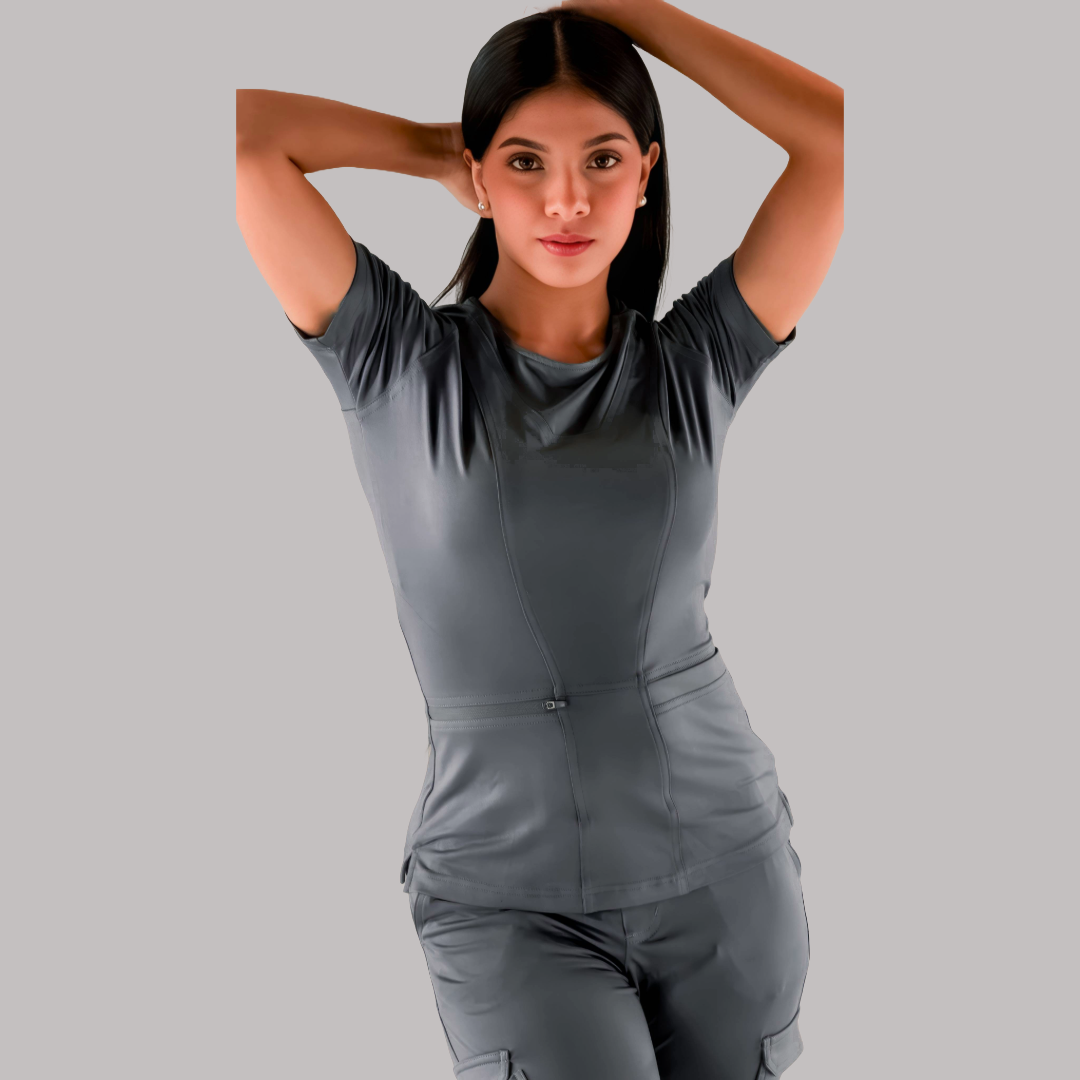 Filipina Quirurgica Mujer 901 Gris Oxford Super Stretch