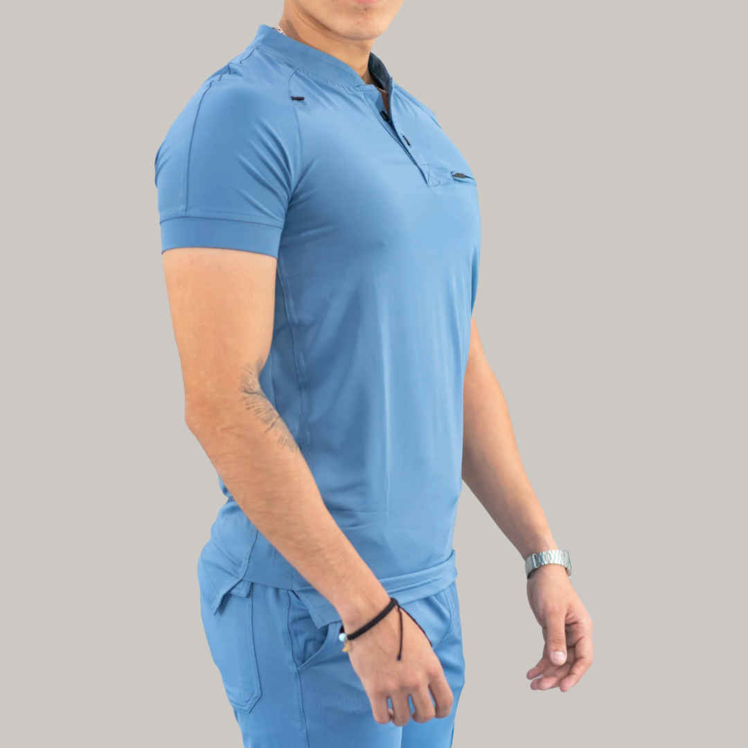 Filipina Quirúrgica Hombre Azul Plumbago, Scrubs 901