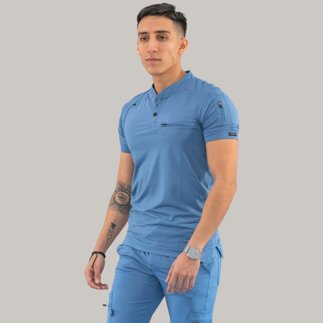 Filipina Quirúrgica Hombre Azul Plumbago, Scrubs 901