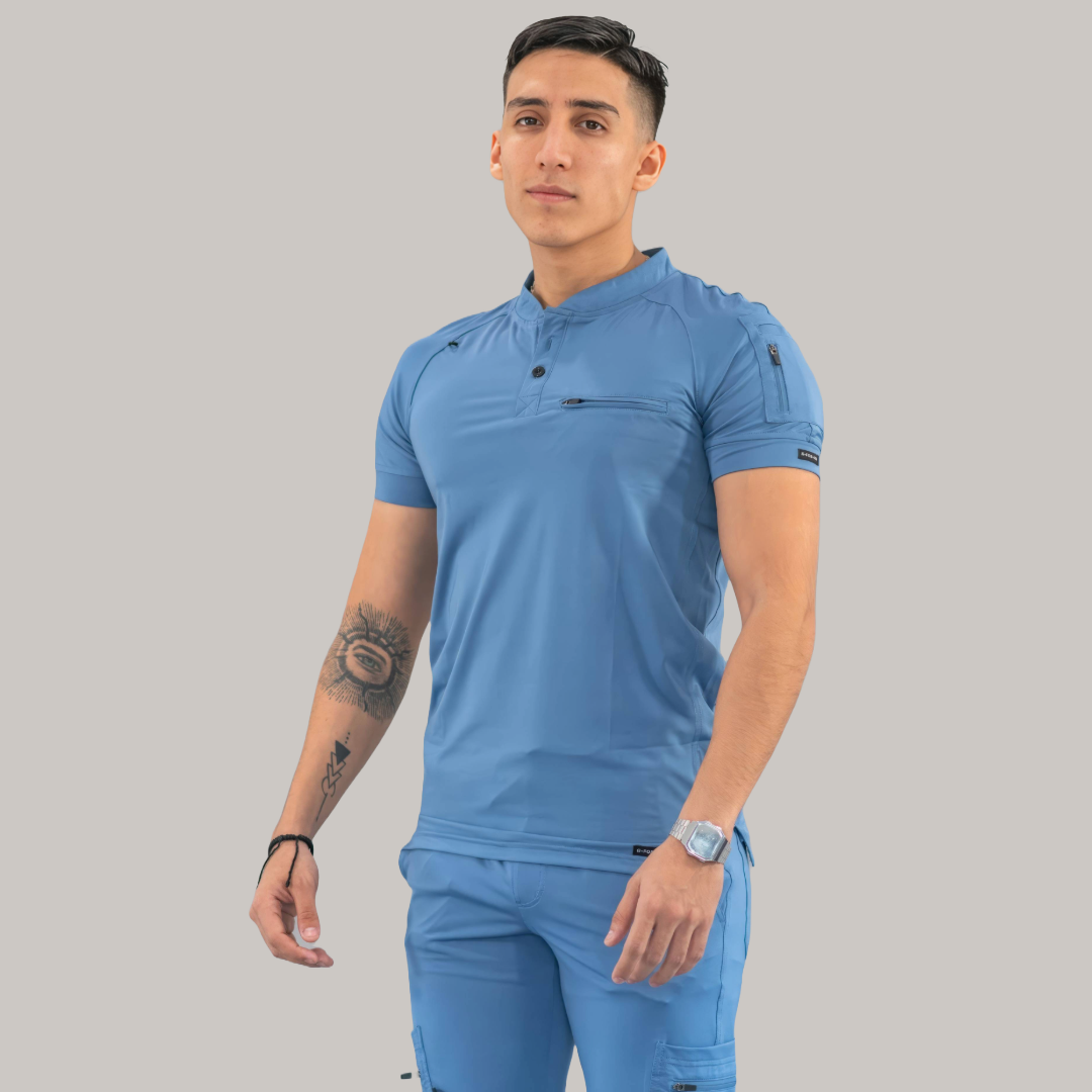 Filipina Quirúrgica Hombre Azul Plumbago, Scrubs 901