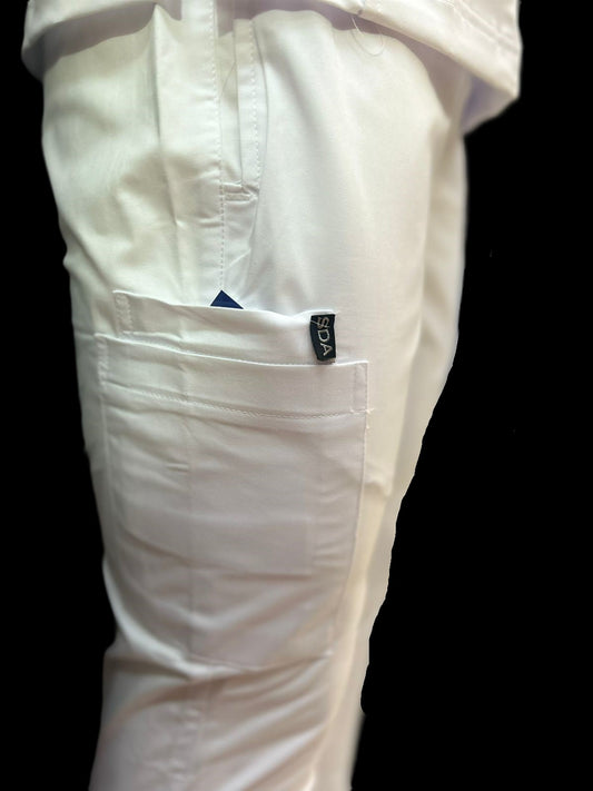 Pantalon Villela/Algodón blanco Hombre 5 bolsas