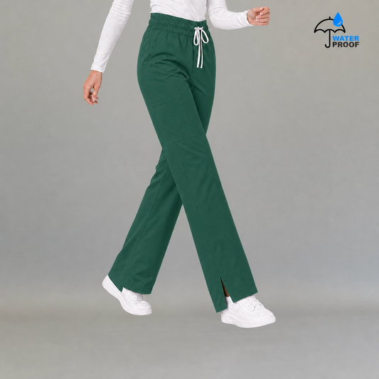 Pantalón 502 Quirúrgico Mujer Verde Botella Antifluido Relaxed