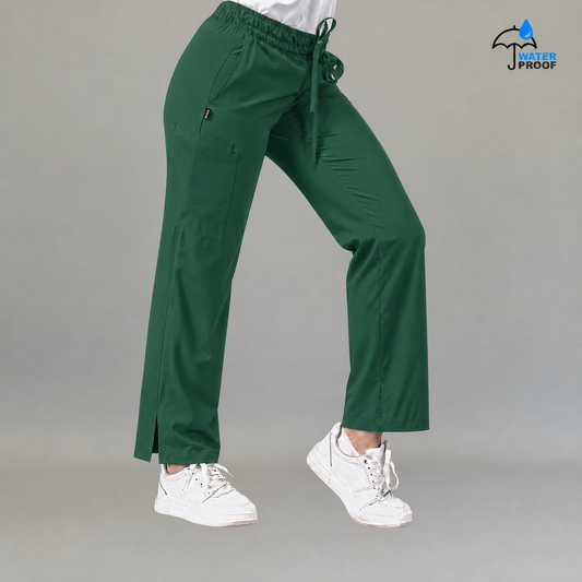 Pantalón 502 Quirúrgico Mujer Verde Botella Antifluido Relaxed