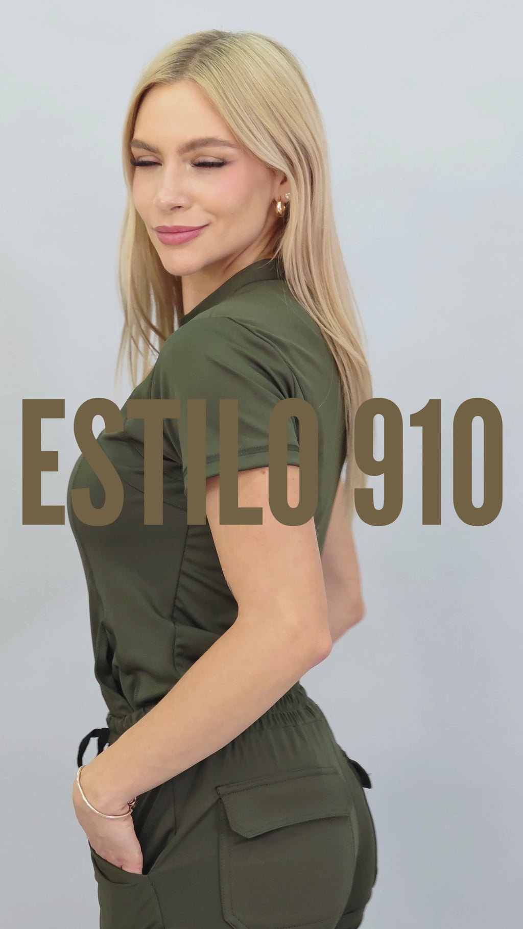 Conjunto Quirúrgico Verde Pino para Mujer – Estilo 910 | Super Stretch Slim Fit