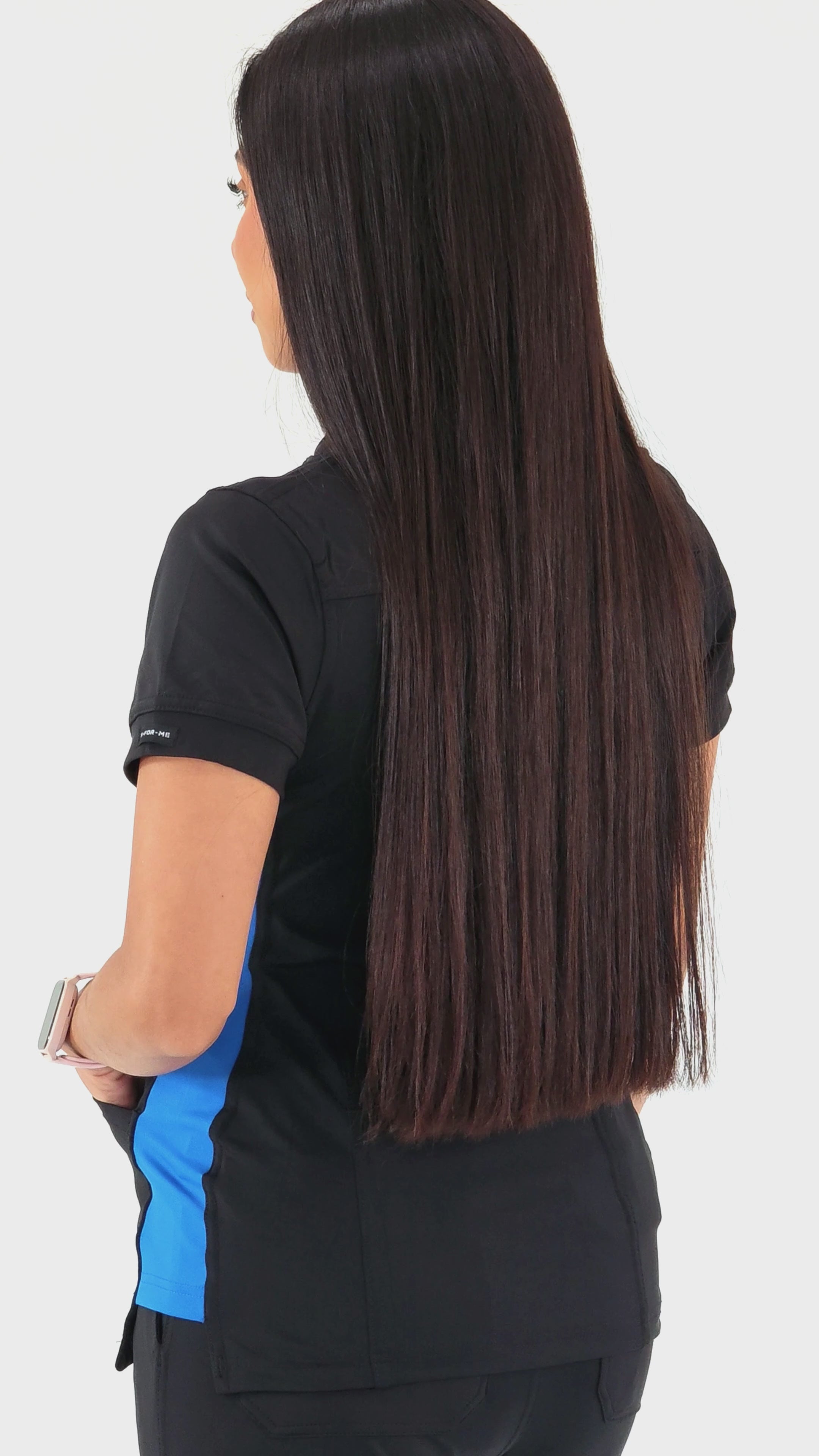 Filipina Médica para Mujer Modelo 930 Negro/Azul Rey Superstretch
