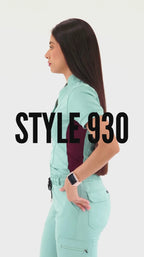 Filipina Médica para Mujer Modelo 930 Verde Menta y Vino Superstretch