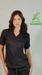 Filipina Negra Bamboo Quirúrgica Mujer S-FOR-ME 511 - Tela Bambú 160g