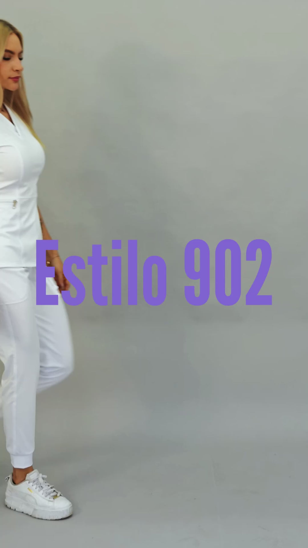 Jogger Quirurgico Mujer Slim Fit Blanco Super Stretch, Scrubs 902