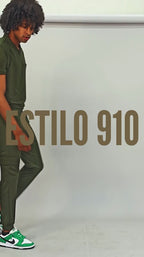 Jogger Quirúrgico 910 Hombre Verde Olivo Super Stretch