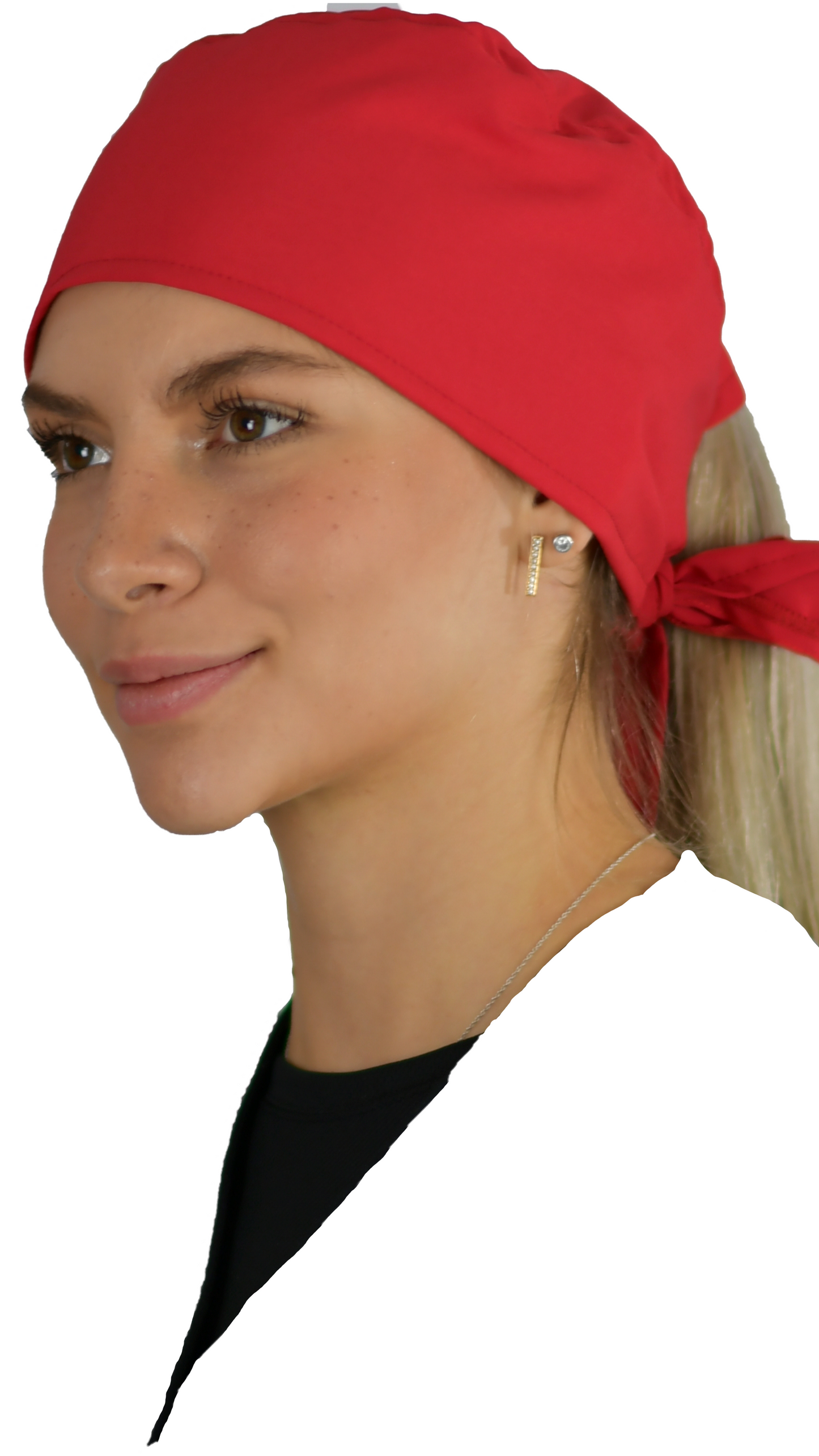 Gorro Quirúrgico Rojo Four Ways Unisex Strech